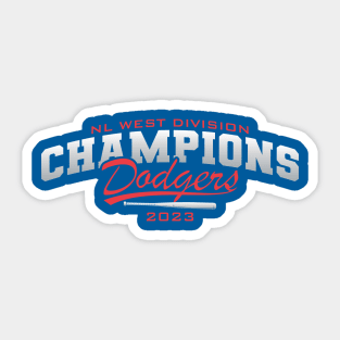 Dodgers NL WEST Division 2023 Champs Sticker